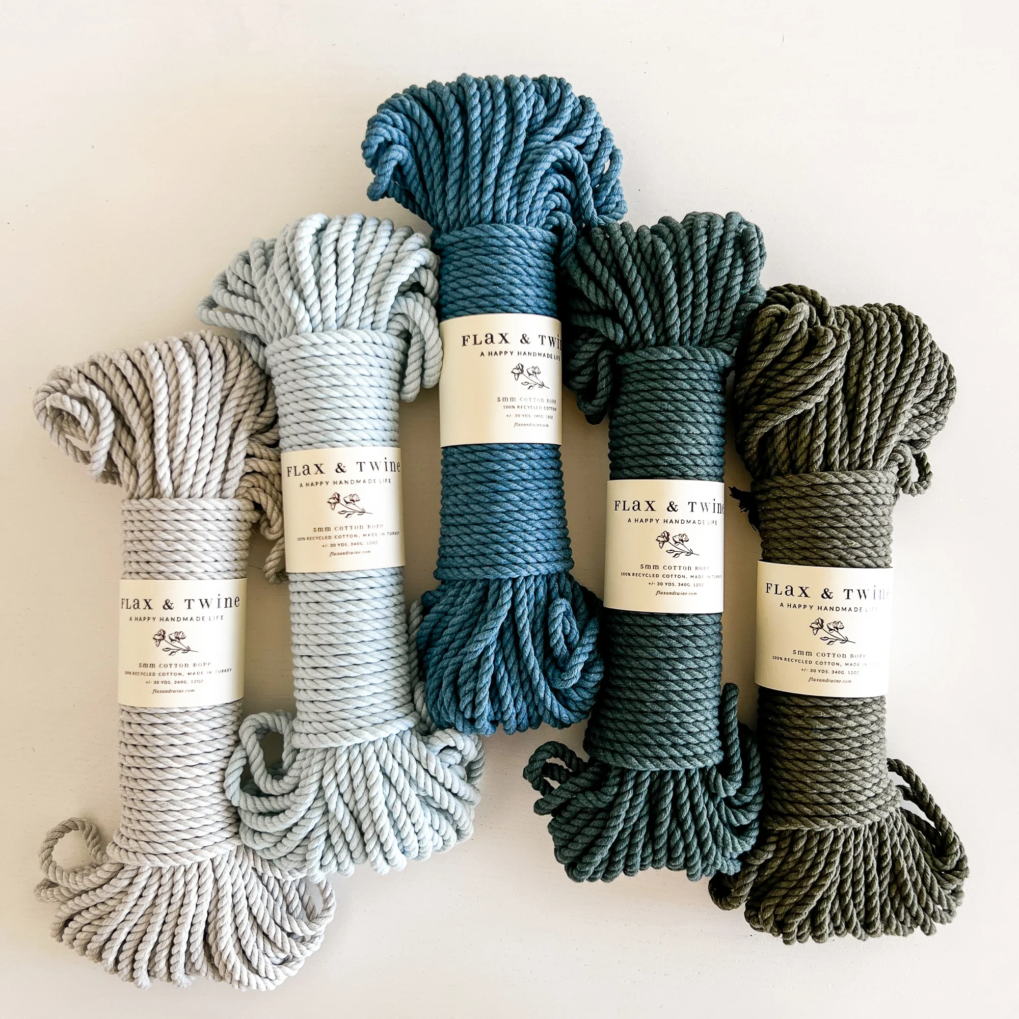 Flax & Twine 5mm Brenn Twisted Cotton Rope - Image 18