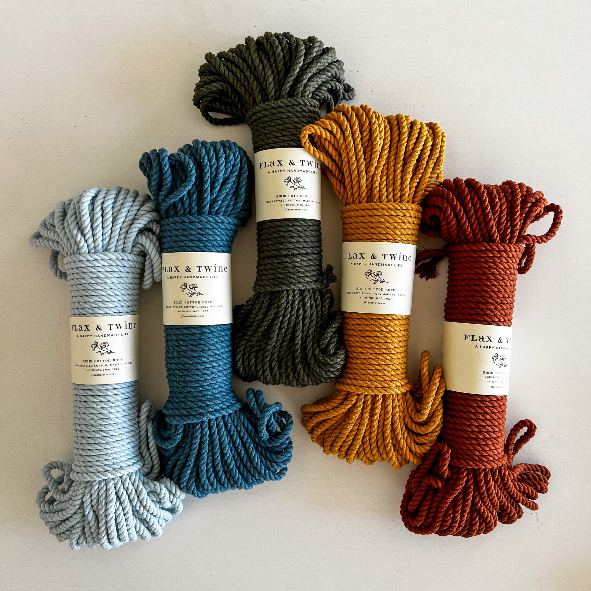 Flax & Twine 5mm Brenn Twisted Cotton Rope - Image 20