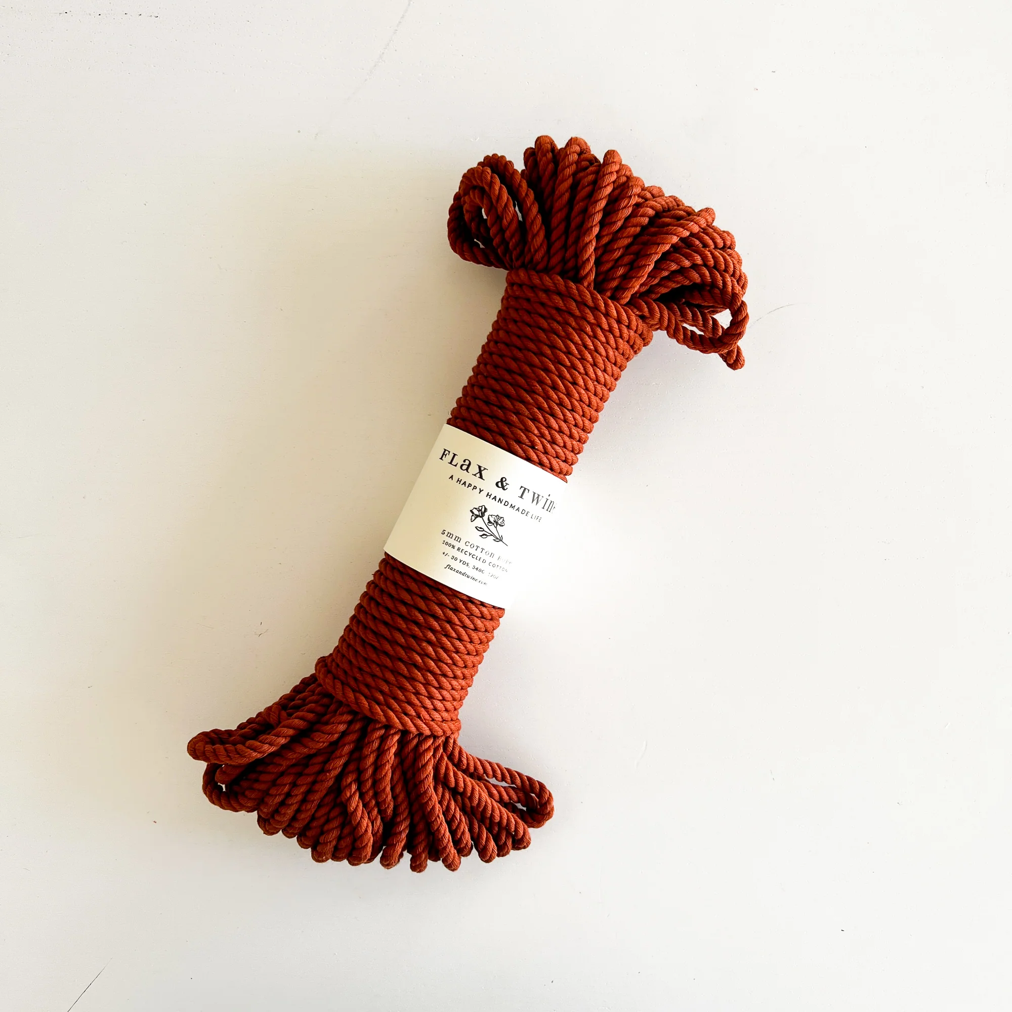 Flax & Twine 5mm Brenn Twisted Cotton Rope - Image 8