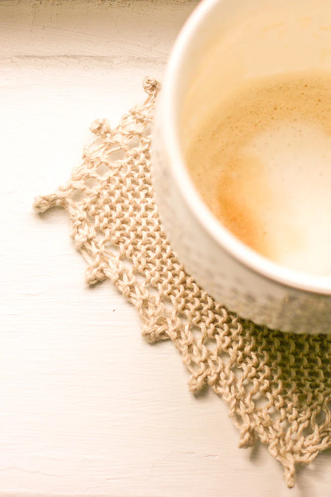 Knit Linen Coasters Pattern - Image 3